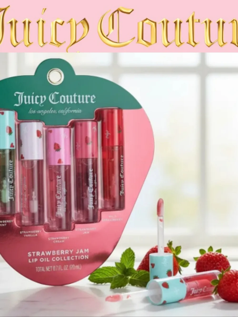 Juicy Couture Strawberry Jam Lip Oil Collection
